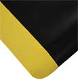 Corrugated SpongeCote Beveled Heavy Duty  Black w/Yellow Border 1/2in x 2ft x 3ft